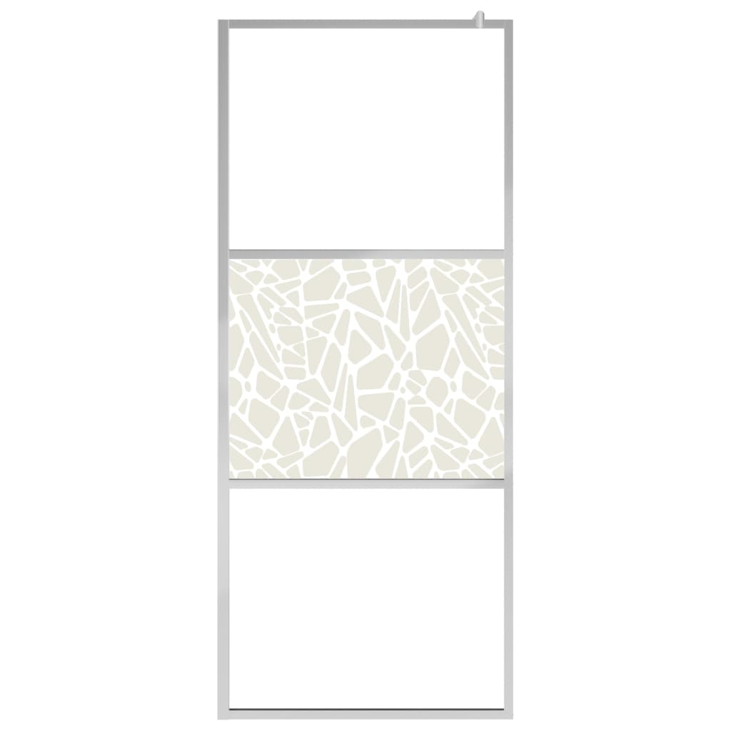 Paravan duș walk-in cu raft crom 90x195 cm sticlă ESG/aluminiu