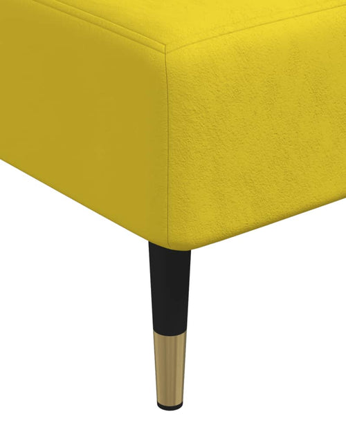 Încărcați imaginea în vizualizatorul Galerie, Canapea extensibilă în formă de L galben 279x140x70 cm catifea - Lando
