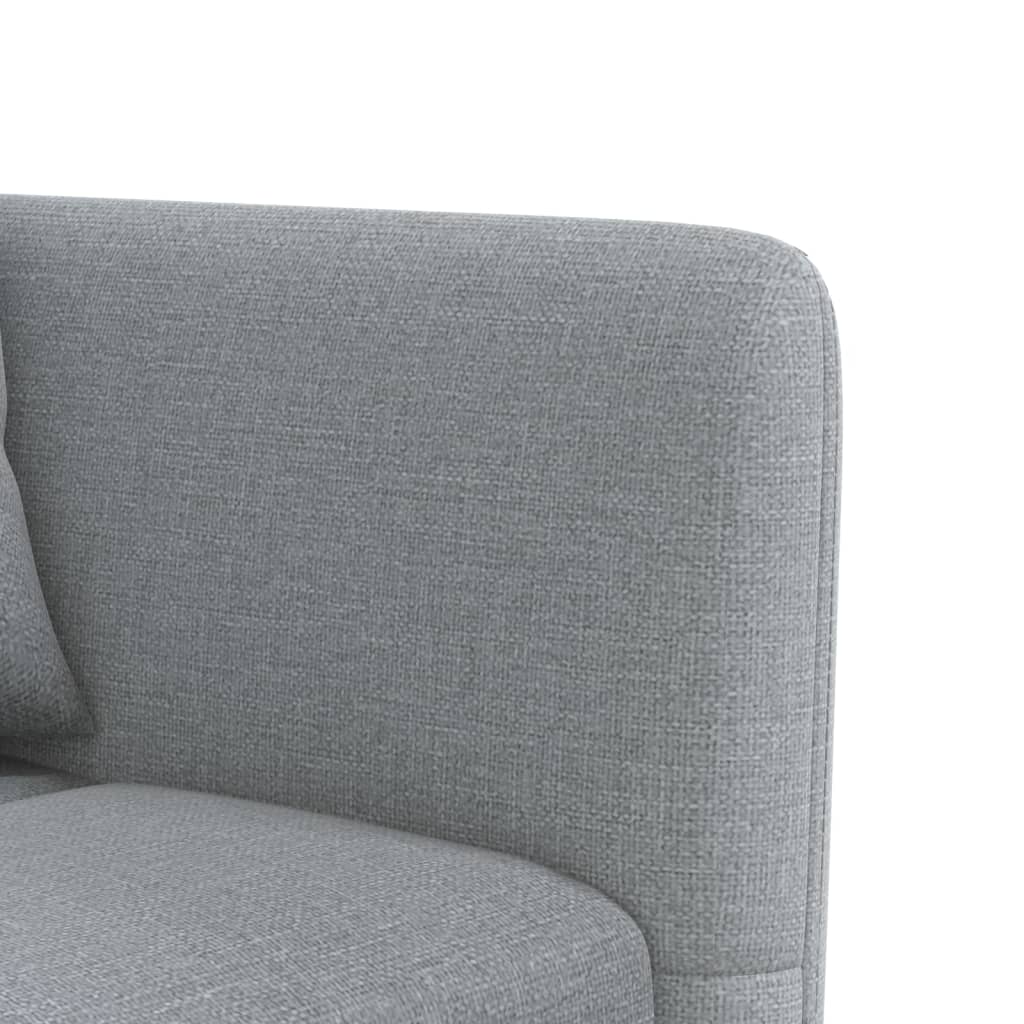 Canapea extensibilă în formă de L gri 275x140x70 cm textil