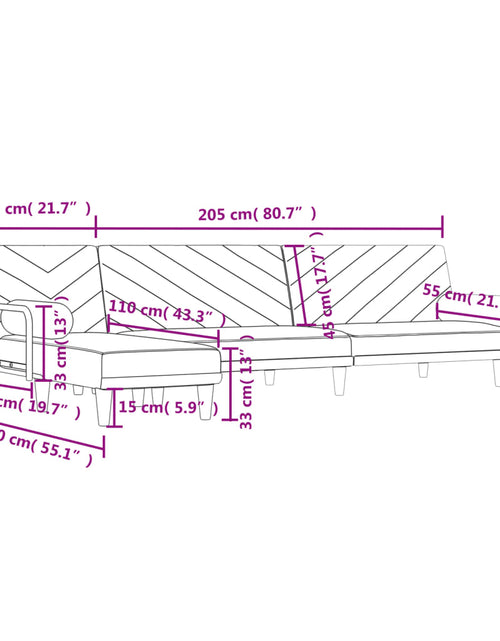 Încărcați imaginea în vizualizatorul Galerie, Canapea extensibilă în formă de L gri închis 260x140x70 cm
