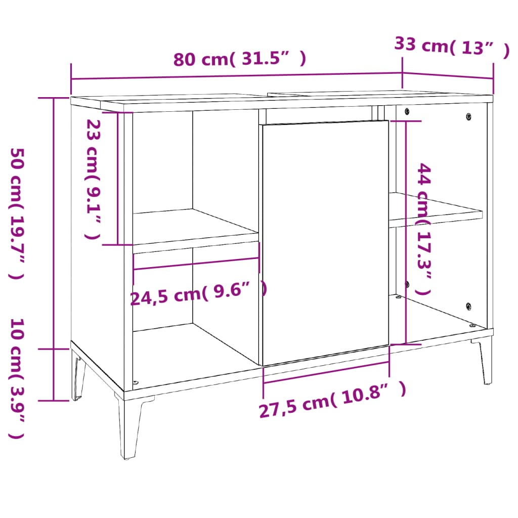 Set mobilier de baie, 3 piese, alb, lemn compozit