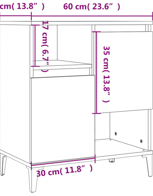 Загрузите изображение в средство просмотра галереи, Dulapuri, 3 buc, gri beton, 60x35x70 cm, lemn prelucrat
