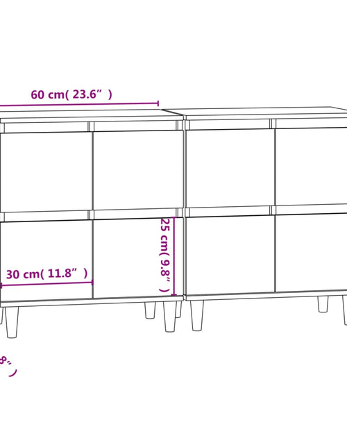 Загрузите изображение в средство просмотра галереи, Dulapuri, 2 buc, stejar maro, 60x35x70 cm, lemn prelucrat
