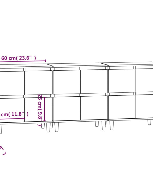 Încărcați imaginea în vizualizatorul Galerie, Dulapuri, 3 buc, stejar maro, 60x35x70 cm, lemn prelucrat
