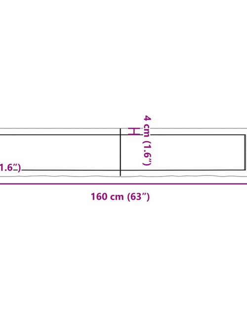 Încărcați imaginea în vizualizatorul Galerie, Blat de baie, 160x30x(2-6) cm, lemn masiv netratat

