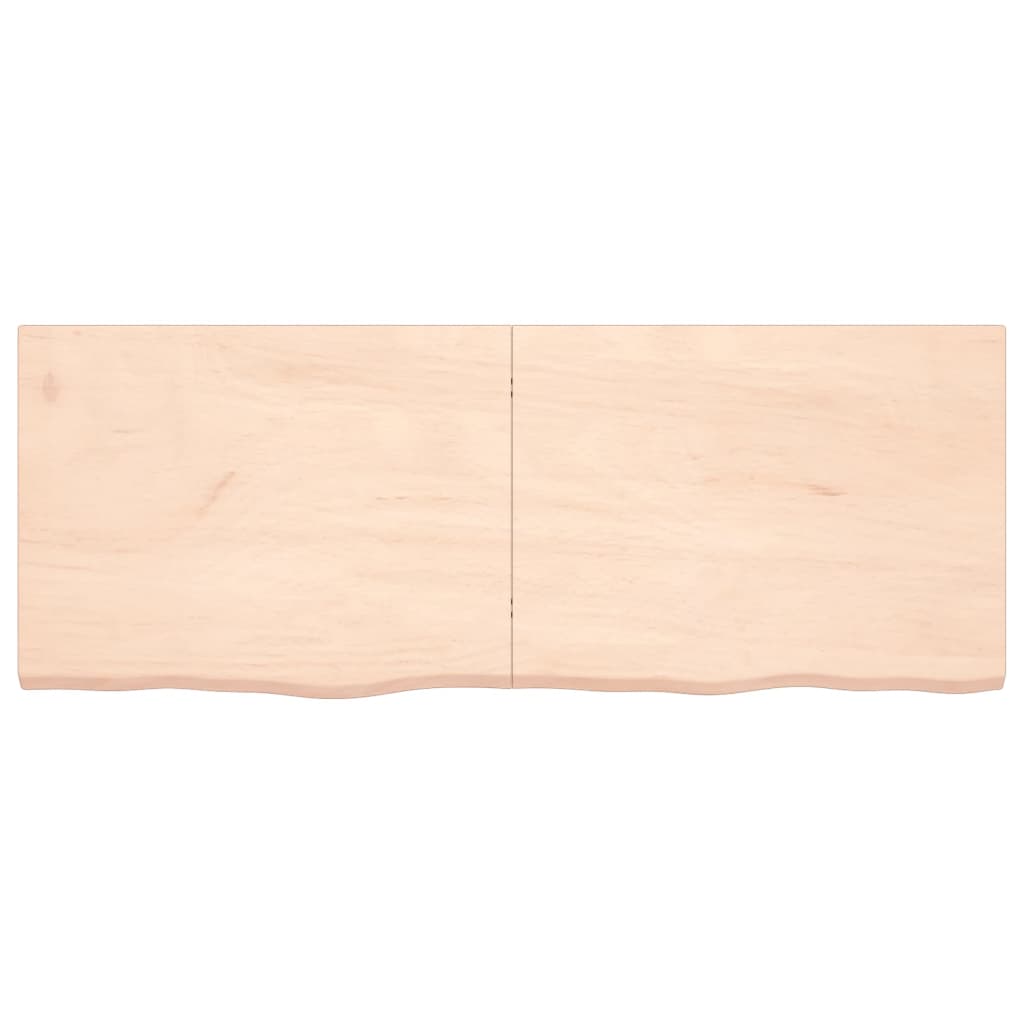 Blat de baie, 160x60x(2-4) cm, lemn masiv netratat