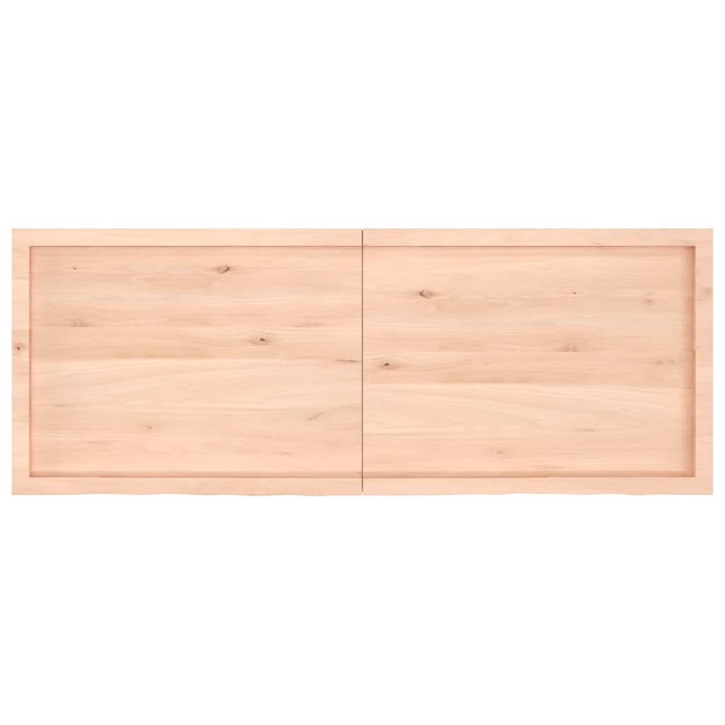 Blat de baie, 160x60x(2-4) cm, lemn masiv netratat