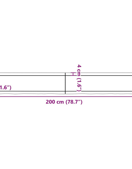 Încărcați imaginea în vizualizatorul Galerie, Blat de baie, 200x30x(2-4) cm, lemn masiv netratat
