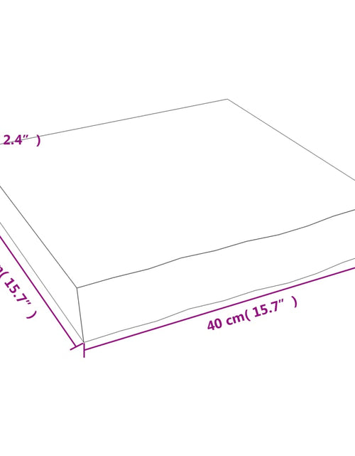 Загрузите изображение в средство просмотра галереи, Blat de baie, maro deschis, 40x40x6 cm, lemn masiv tratat
