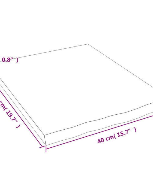 Загрузите изображение в средство просмотра галереи, Blat de baie, maro deschis, 40x50x2 cm, lemn masiv tratat
