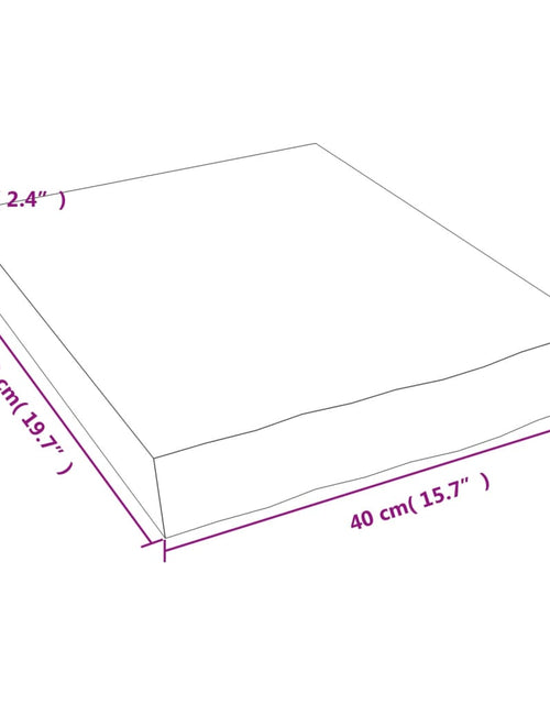 Загрузите изображение в средство просмотра галереи, Blat de baie, maro deschis, 40x50x6 cm, lemn masiv tratat
