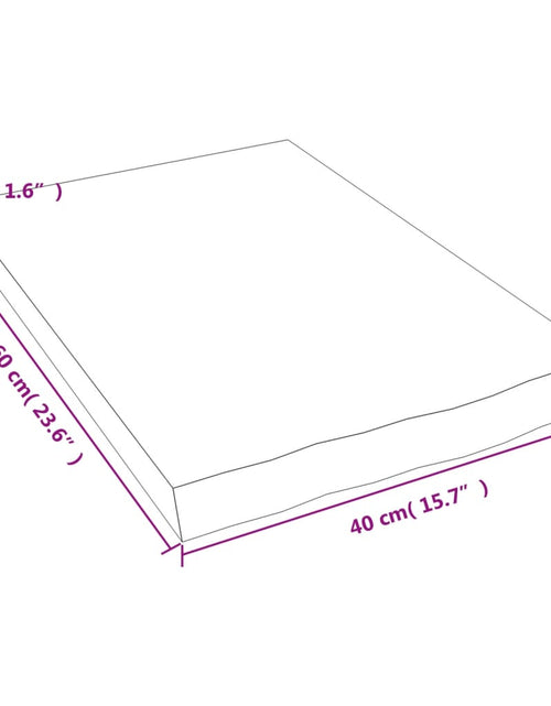 Загрузите изображение в средство просмотра галереи, Blat de baie, maro deschis, 40x60x(2-4) cm, lemn masiv tratat
