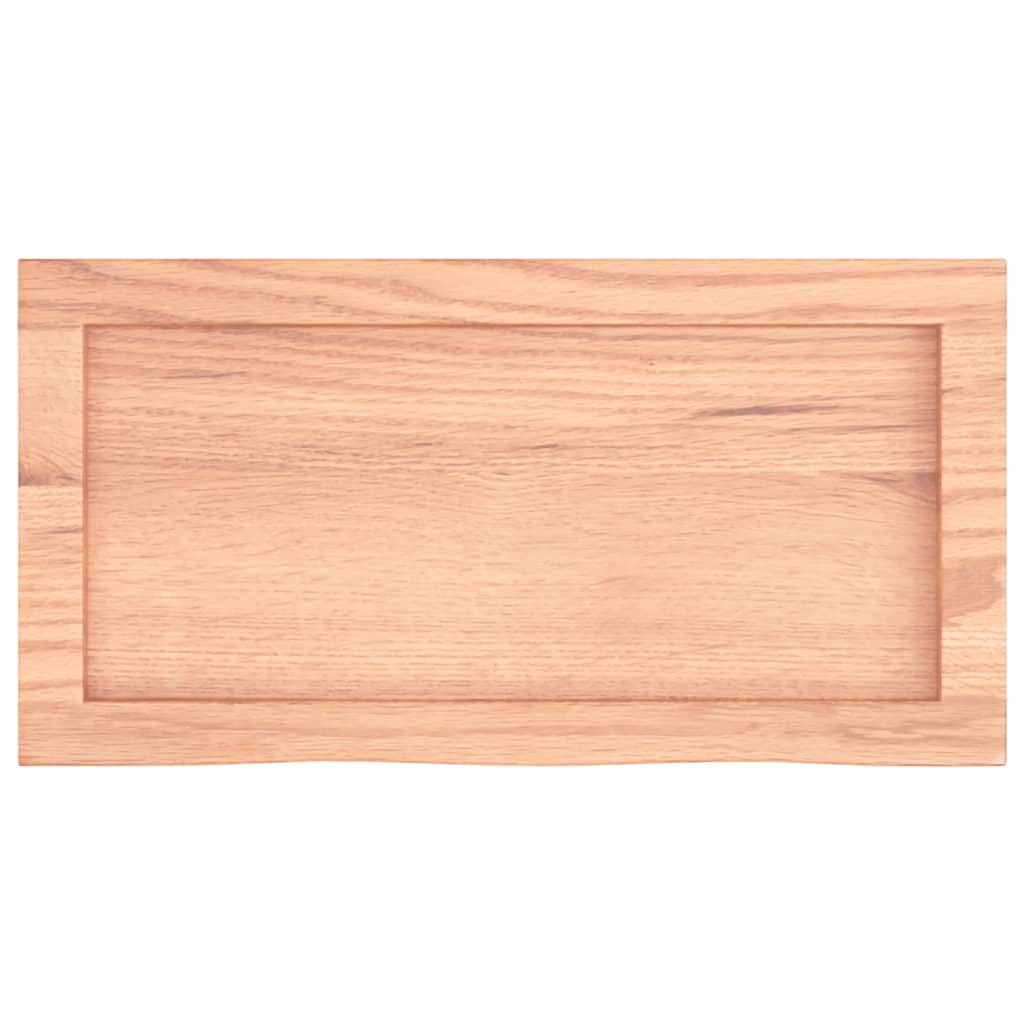 Blat de baie, maro deschis, 60x30x(2-6) cm, lemn masiv tratat