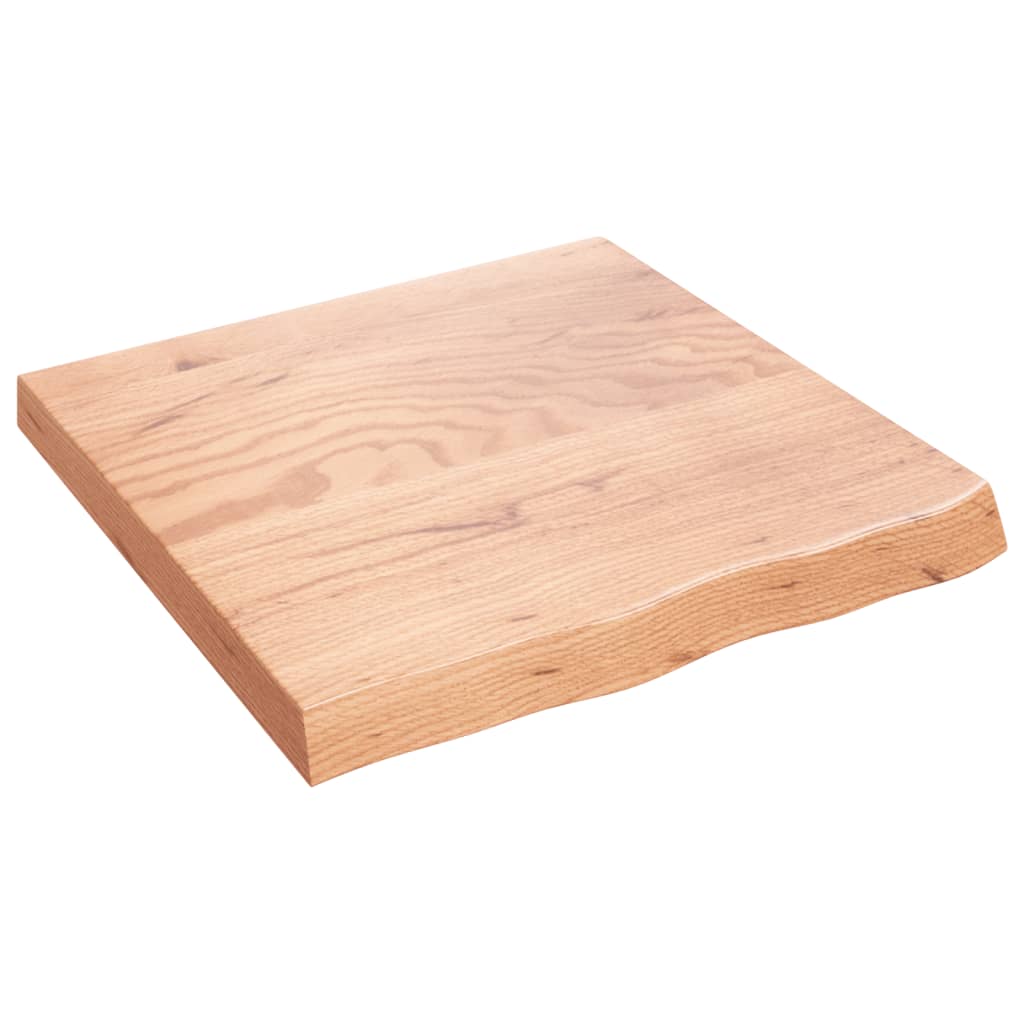 Blat de baie, maro deschis, 60x60x(2-6) cm, lemn masiv tratat