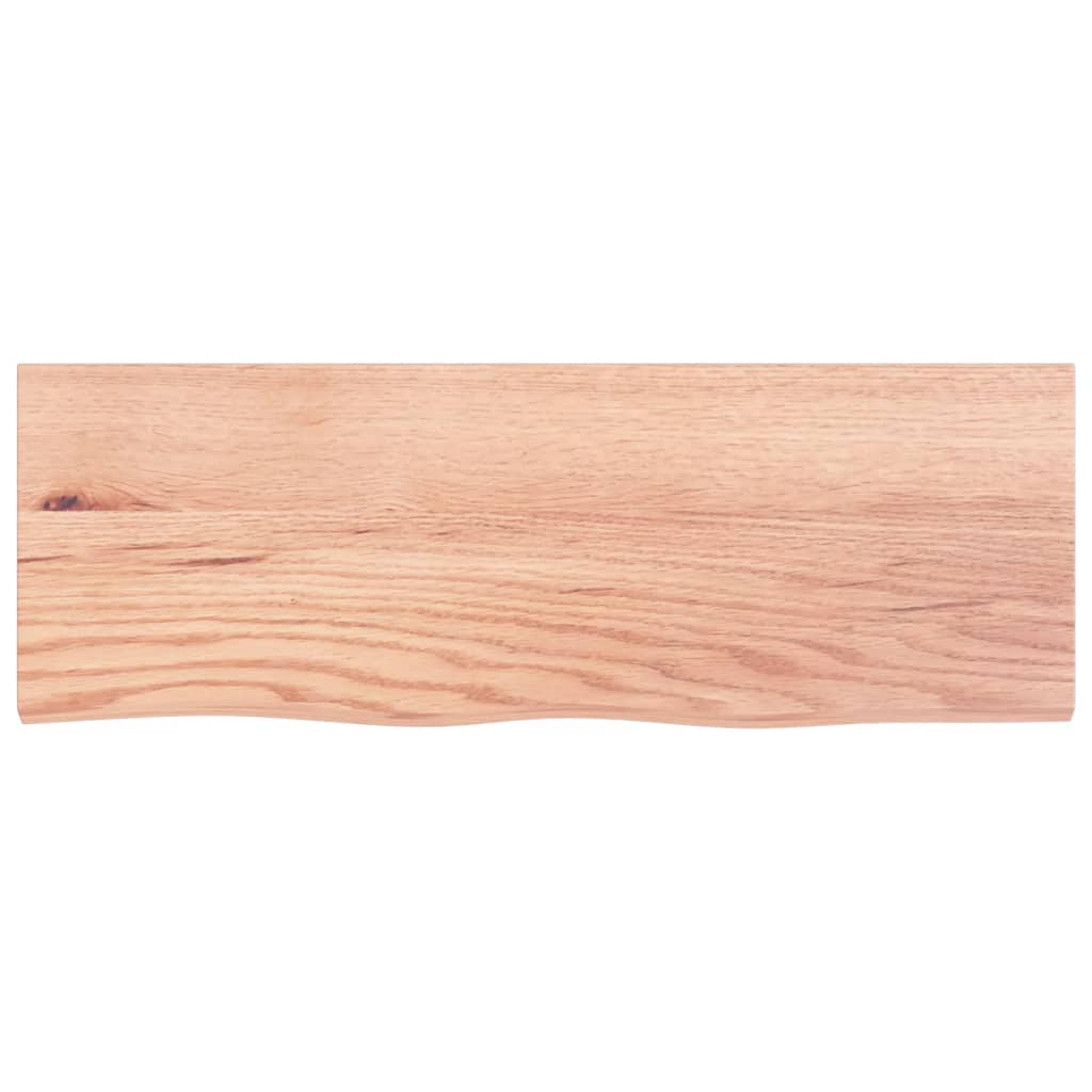 Blat de baie, maro deschis, 80x30x4 cm, lemn masiv tratat