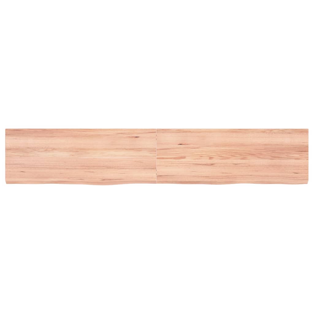 Blat de baie, maro deschis, 160x30x(2-4) cm, lemn masiv tratat