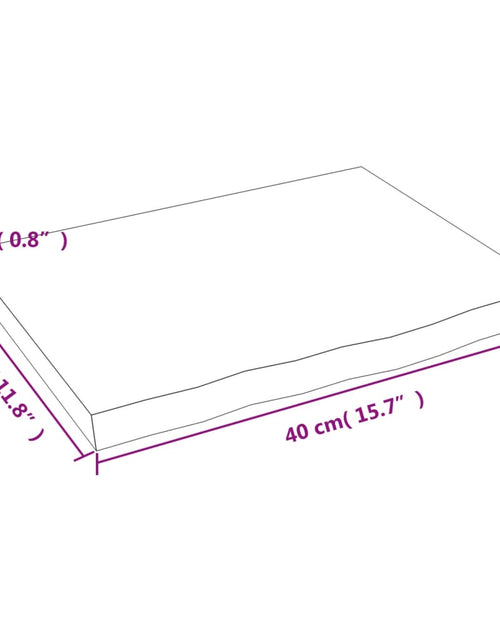 Загрузите изображение в средство просмотра галереи, Blat de baie, gri închis, 40x30x2 cm, lemn masiv tratat
