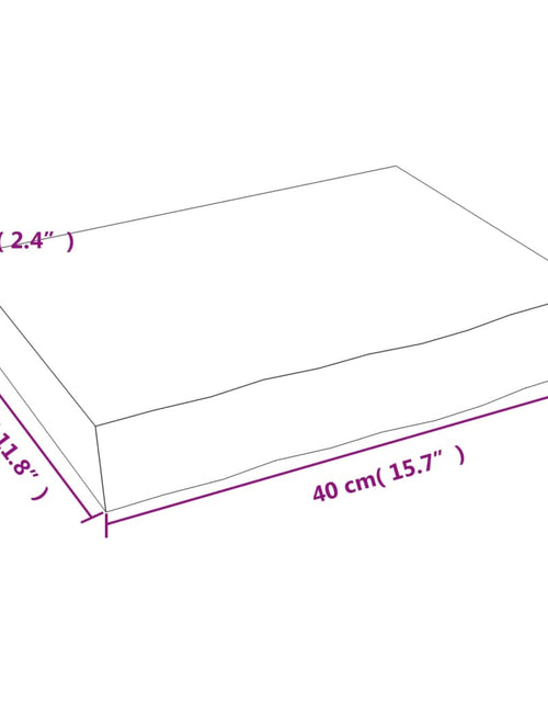 Загрузите изображение в средство просмотра галереи, Blat de baie, gri închis, 40x30x6 cm, lemn masiv tratat

