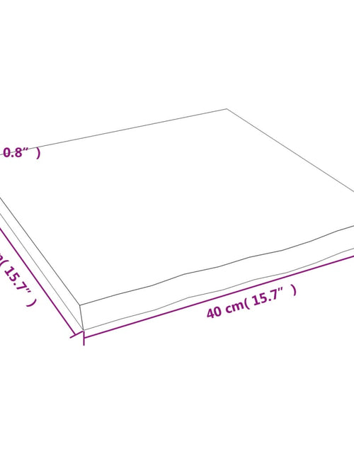 Загрузите изображение в средство просмотра галереи, Blat de baie, gri închis, 40x40x2 cm, lemn masiv tratat
