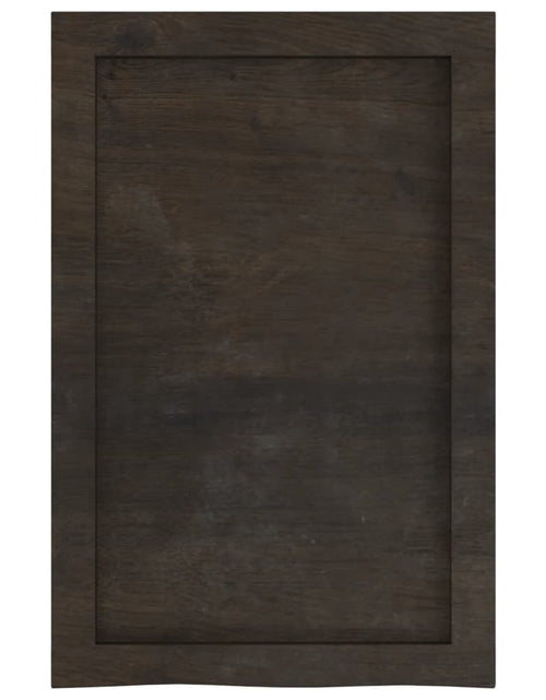 Încărcați imaginea în vizualizatorul Galerie, Blat de baie, maro închis, 40x60x(2-4) cm, lemn masiv tratat
