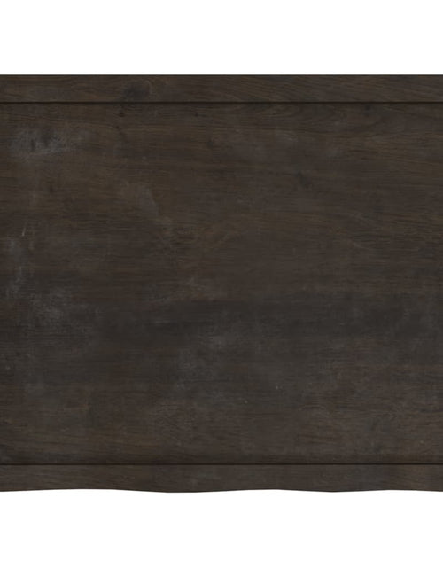 Загрузите изображение в средство просмотра галереи, Blat de baie, maro închis, 80x60x(2-4) cm, lemn masiv tratat

