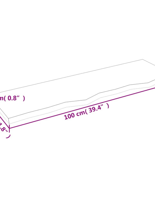 Загрузите изображение в средство просмотра галереи, Blat de baie, gri închis, 100x30x2 cm, lemn masiv tratat
