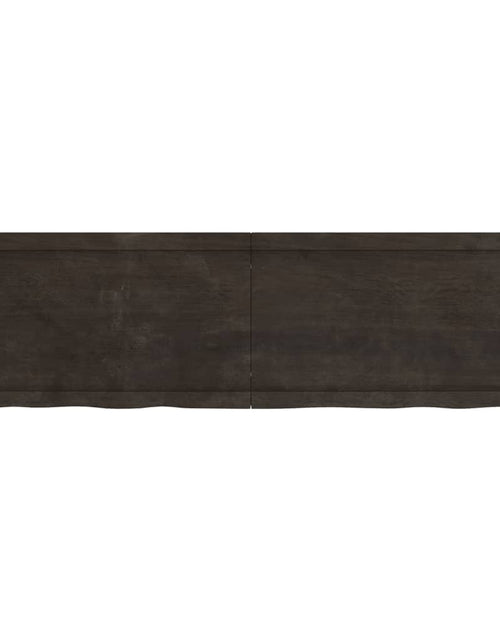 Загрузите изображение в средство просмотра галереи, Blat de baie, maro închis, 140x40x(2-4) cm, lemn masiv tratat
