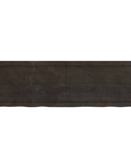 Загрузите изображение в средство просмотра галереи, Blat de baie, maro închis, 140x40x(2-6) cm, lemn masiv tratat
