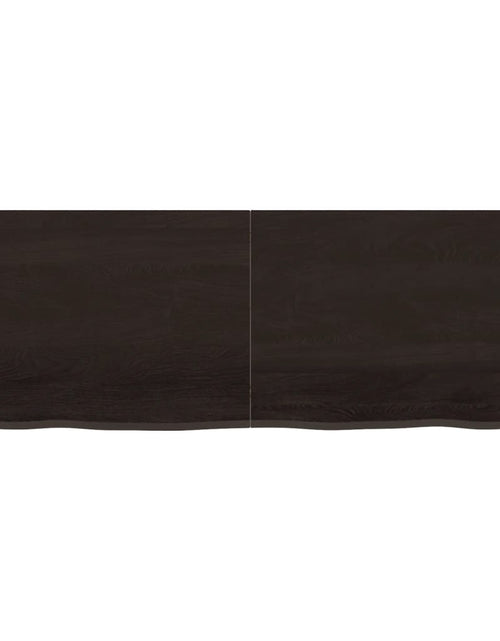 Загрузите изображение в средство просмотра галереи, Blat de baie, maro închis, 140x50x(2-4) cm, lemn masiv tratat
