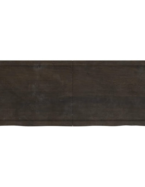 Încărcați imaginea în vizualizatorul Galerie, Blat de baie, maro închis, 140x50x(2-6) cm, lemn masiv tratat
