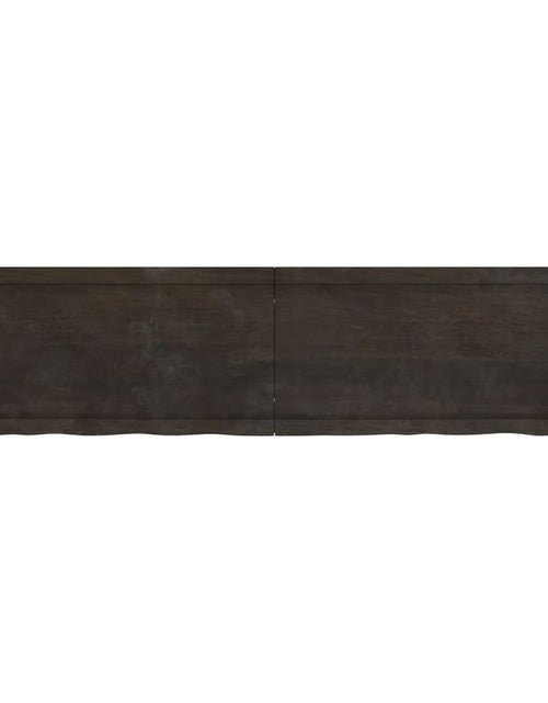 Загрузите изображение в средство просмотра галереи, Blat de baie, maro închis, 160x40x(2-4) cm, lemn masiv tratat
