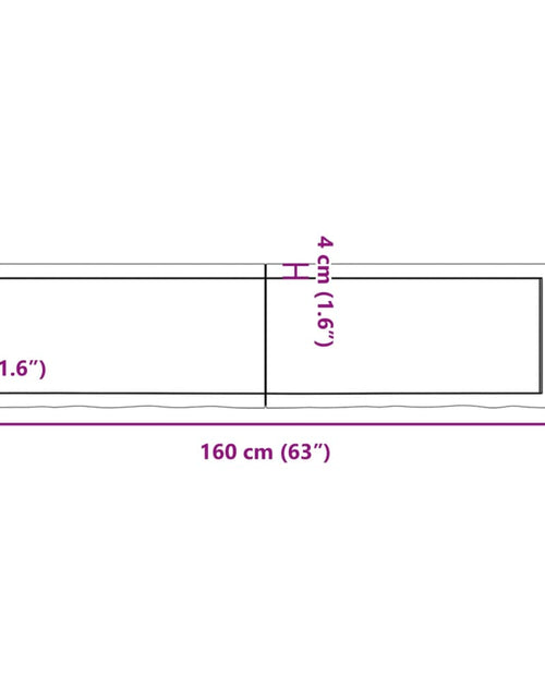 Încărcați imaginea în vizualizatorul Galerie, Blat de baie, maro închis, 160x40x(2-4) cm, lemn masiv tratat
