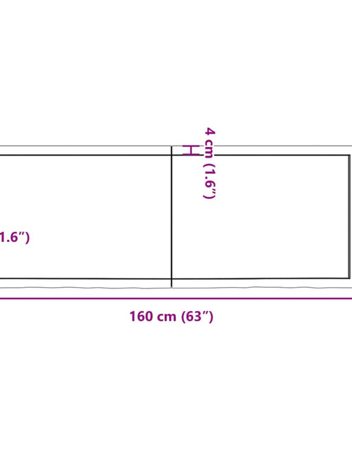 Încărcați imaginea în vizualizatorul Galerie, Blat de baie, maro închis, 160x60x(2-4) cm, lemn masiv tratat
