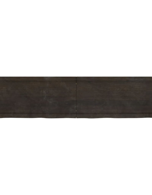 Загрузите изображение в средство просмотра галереи, Blat de baie, maro închis, 180x40x(2-6) cm, lemn masiv tratat
