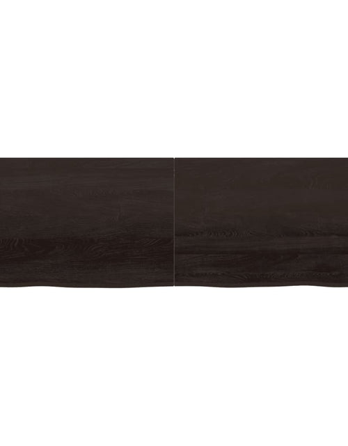 Загрузите изображение в средство просмотра галереи, Blat de baie, maro închis, 200x60x(2-6) cm, lemn masiv tratat
