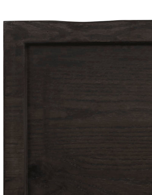 Загрузите изображение в средство просмотра галереи, Blat de baie, maro închis, 220x50x(2-4) cm, lemn masiv tratat
