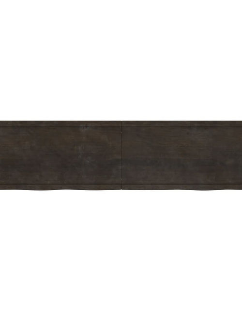 Загрузите изображение в средство просмотра галереи, Blat de baie, maro închis, 220x50x(2-6) cm, lemn masiv tratat
