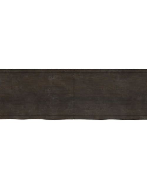 Загрузите изображение в средство просмотра галереи, Blat de baie, maro închis, 220x60x(2-6) cm, lemn masiv tratat
