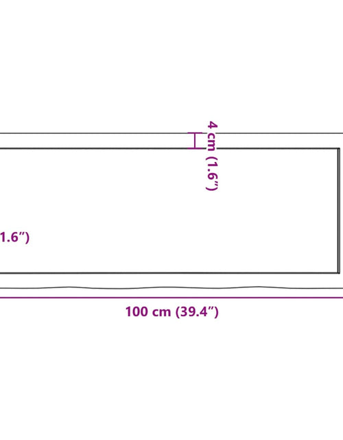 Încărcați imaginea în vizualizatorul Galerie, Blat de masă, 100x40x(2-4) cm, lemn masiv de stejar netratat
