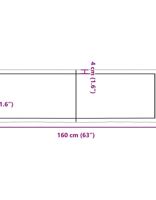 Încărcați imaginea în vizualizatorul Galerie, Blat de masă, 160x50x(2-4) cm, lemn masiv de stejar netratat
