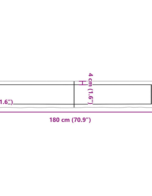 Încărcați imaginea în vizualizatorul Galerie, Blat de masă, 180x40x(2-6) cm, lemn masiv de stejar netratat

