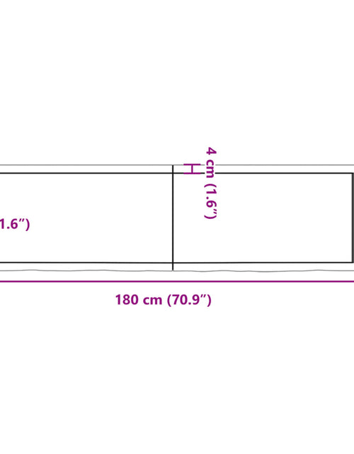 Încărcați imaginea în vizualizatorul Galerie, Blat de masă, 180x50x(2-4) cm, lemn masiv de stejar netratat
