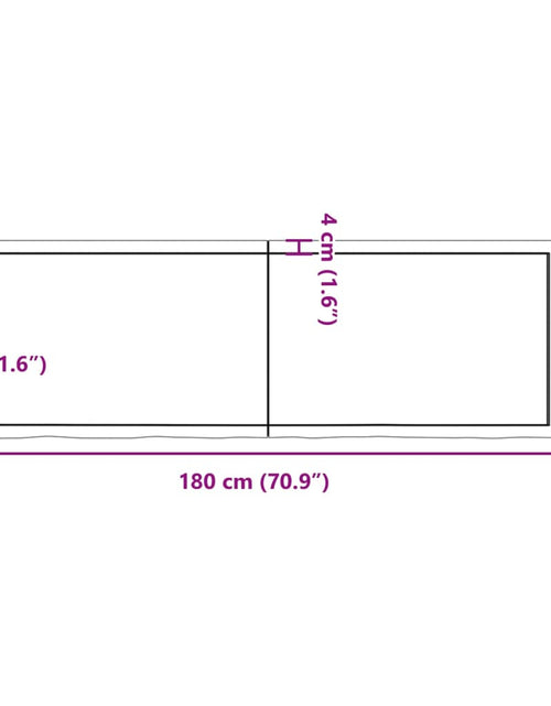 Încărcați imaginea în vizualizatorul Galerie, Blat de masă, 180x60x(2-4) cm, lemn masiv de stejar netratat
