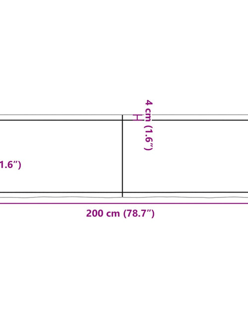 Încărcați imaginea în vizualizatorul Galerie, Blat de masă, 200x60x(2-4) cm, lemn masiv de stejar netratat
