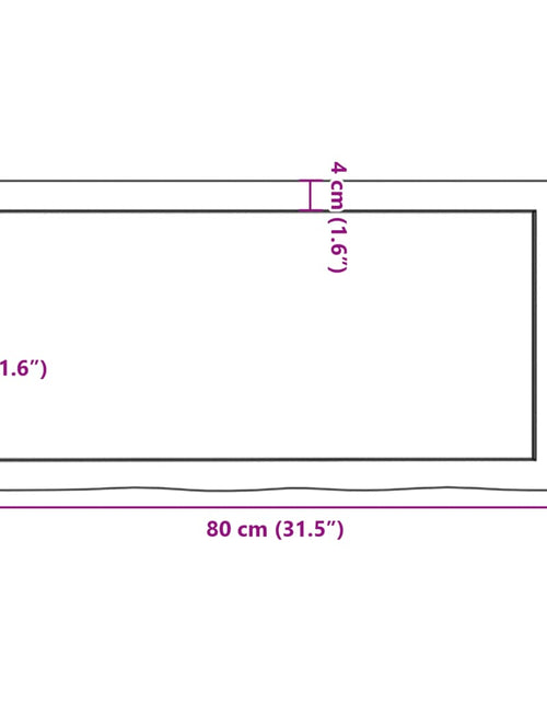 Загрузите изображение в средство просмотра галереи, Blat de masă maro 80x40x(2-4) cm, lemn masiv stejar tratat
