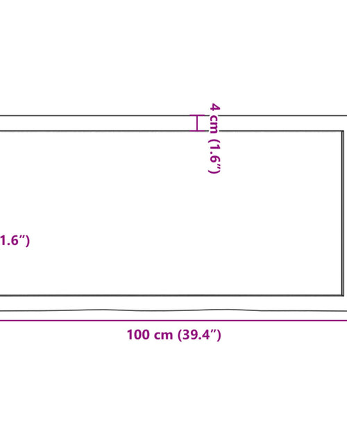 Загрузите изображение в средство просмотра галереи, Blat de masă maro 100x50x(2-4) cm, lemn masiv stejar tratat
