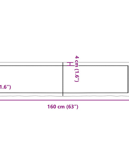 Încărcați imaginea în vizualizatorul Galerie, Blat de masă maro 160x40x(2-6) cm, lemn masiv stejar tratat
