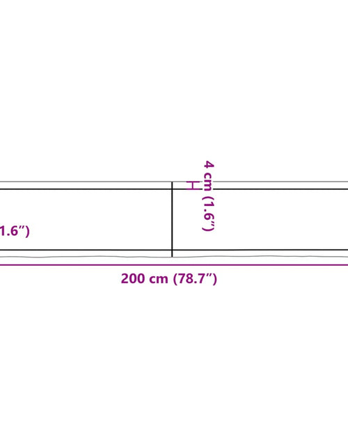 Încărcați imaginea în vizualizatorul Galerie, Blat de masă maro 200x40x(2-6) cm, lemn masiv stejar tratat
