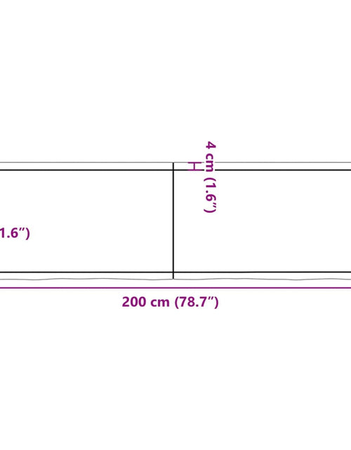 Încărcați imaginea în vizualizatorul Galerie, Blat de masă maro 200x60x(2-4) cm, lemn masiv stejar tratat
