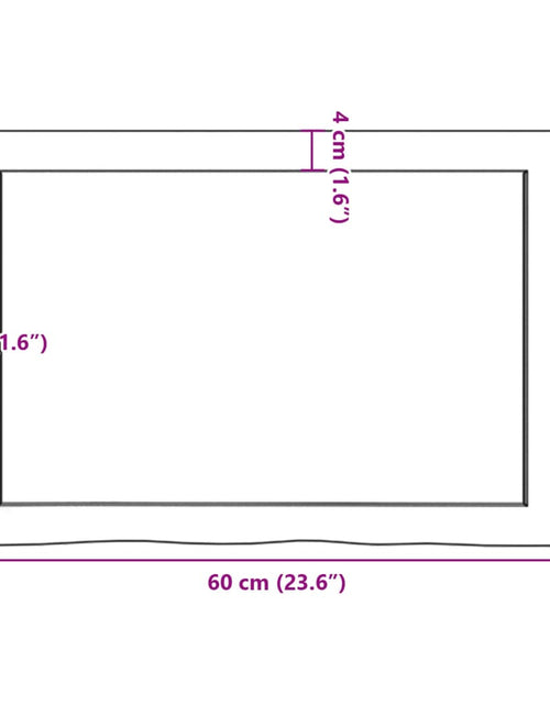 Încărcați imaginea în vizualizatorul Galerie, Blat de masă maro 60x40x(2-4) cm, lemn masiv stejar tratat
